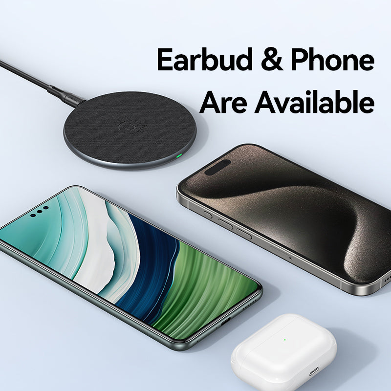USAMS US-CD223 15W Ultra Slim Wireless Charger Aluminum Alloy Desktop Wireless Charging Pad USAMS US-CD223 15W Ultra Slim Wireless Charger Aluminum Alloy Desktop Wireless Charging Pad